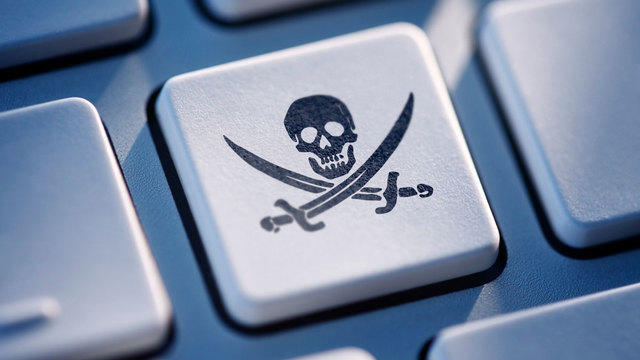 Pirate symbol on keyboard key