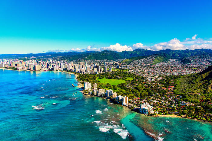 View of Honolulu coast