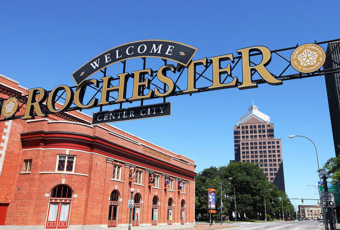 Rochester welcome sign