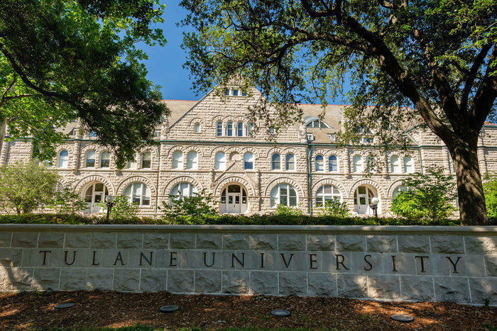 Tulane University sign