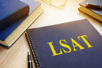 LSAT Textbook on a desk