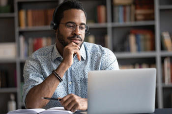 Student watching daily office hours