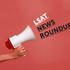 Megaphone with the text 'LSAT NEWS ROUNDUP'
